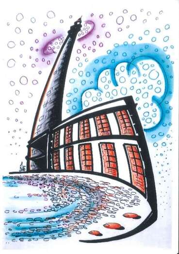 Caricatura del Faro de Maspalomas (Foto TA)